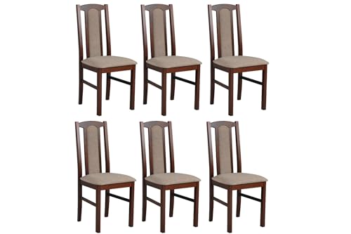 LeafDesign Esszimmerstühle Holz - Esszimmerstuhl 120 kg - Stuhl Buche Massiv - Stühle Esszimmer 6er Set - Holzstuhl - Esstischstühle - Küchenstühle 6er Set von LeafDesign