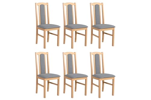 LeafDesign Esszimmerstühle Holz - Esszimmerstuhl 120 kg - Stuhl Buche Massiv - Stühle Esszimmer 6er Set - Holzstuhl - Esstischstühle - Küchenstühle 6er Set von LeafDesign