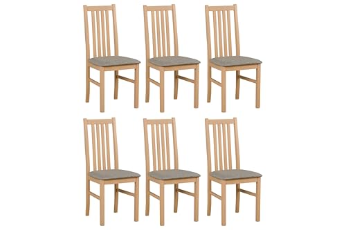 LeafDesign Küchenstühle 6er Set - Stuhl Buche Massiv - Esszimmerstuhl 120 kg - Stühle Esszimmer 6er Set - Holzstuhl - Esstischstühle - Esszimmerstühle Holz - Sonoma - Hygge 11 von LeafDesign