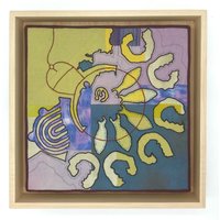 Bahrain-Inseln Gerahmte Quilt 12 "x 12" von LeahEvansTextiles