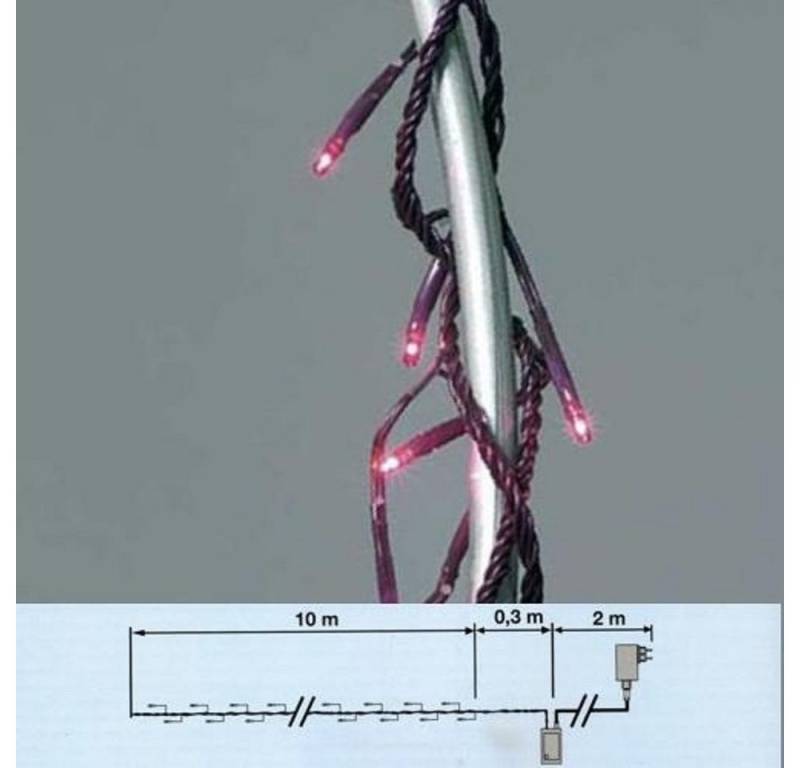 Lealight Lichterkette 1176F Lichterkette 176er Micro-Bulbs Fuchsia lila mit 8 Funktionen von Lealight