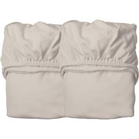 Leander - Spannbettlaken für Babybett, 100% Bio-Baumwolle, 115 x 60 cm, cappuccino (2er-Set) von Leander A/S