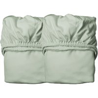 Leander - Spannbettlaken für Babybett, 100% Bio-Baumwolle, 115 x 60 cm, sage green (2er-Set) von Leander A/S