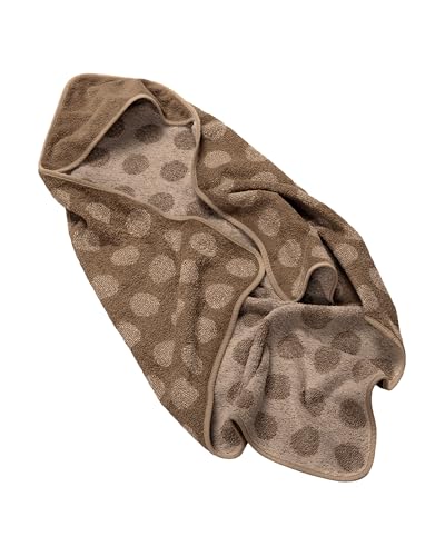 Leander Hoodie Braun - Flauschiges Babyhandtuch mit Kapuze - 100% Bio Baumwollfrottee - Wärmt & Trocknet - Für Babyschwimmen, Pool oder Strand von Leander