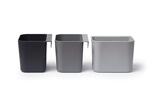 Linea Organisationselemente 3 Stück Boxen in Farbe: dusty grey. Können eingehängt werden auf Brettern oder Streben mit einer Dicke bis zu ca.1,2 cm!!! von Leander