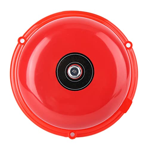 Feueralarmglocke, extra laut, Türklingel, Alarm, Mehrzweckglocke, Metall-Feuerkontrolle, interner Schlagtyp, elektrisch, 100 dB, für Sicherheit zu Hause, Schule, Fabrik, Agenturen (12 V, Rot) von Leapiture