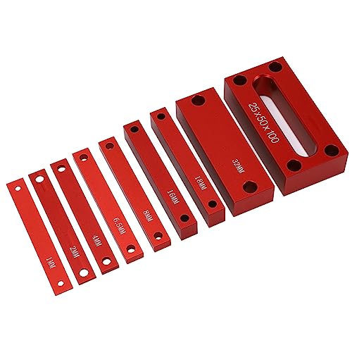 9pcs Height Gaugess Blöcke Aluminiumlegierung Holzbearbeitungs -Setup -Riegel praktisch für die Mahlmaschinen -Tischsäge von Leapiture