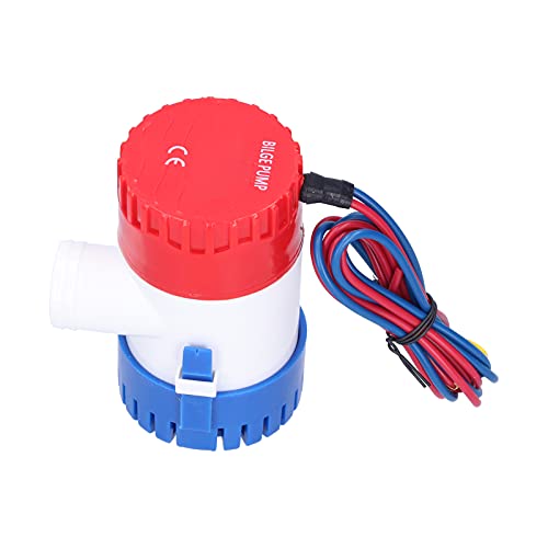 Bilgenpumpe DC Semiautomatischer Schalter Elektrische Kleine Tauchpumpe niedriger Rausch niedriger Strom für den Abfluss liefern Leistung (DC12V 350 gph) von Leapiture