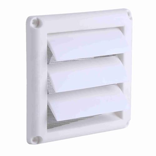 Leapiture 1pcs Luftentlüftungsgitterabdeckung Lüfter Entlüftungsabdeckung 3 Klappen Außenableitungsabdeckung Mesh Filter Kühlergrillabdeckung (15 * 15 cm) von Leapiture