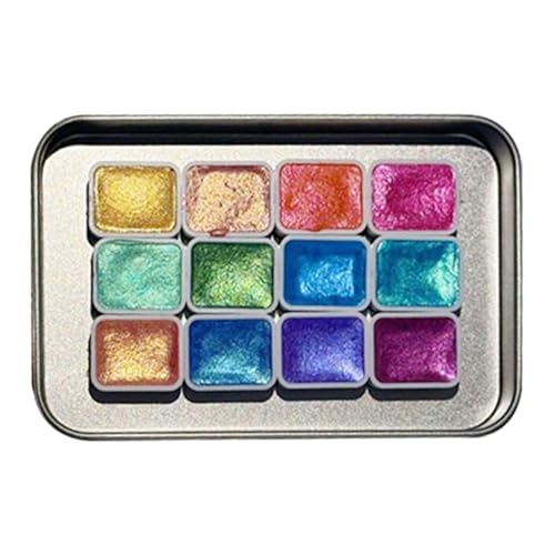 Aquarellfarbe mit Pailletten | Interaktives Kreativ-Set 12 Farben | Tragbares Set für Anfänger und – Geburtstag, Schule oder kreative Freizeit | ideal für den Unterricht zu Hause Aquarellfarbe mit Pailletten | Interaktives Kreativ-Set 12 Farben | Tragbares Set für Anfänger und – Geburtstag, Schule oder kreative Freizeit | ideal für den Unterricht zu Hause von LearnLyrics