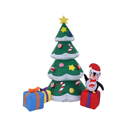 Aufblasbarer Weihnachtsbaum | 1.8m Beleuchtete Festparty Aufblasdekoration - Mit Integrierten LED Lichtern Als Inflatable Deko - Für Rasen Garten Terrasse Haus Hof von LearnLyrics