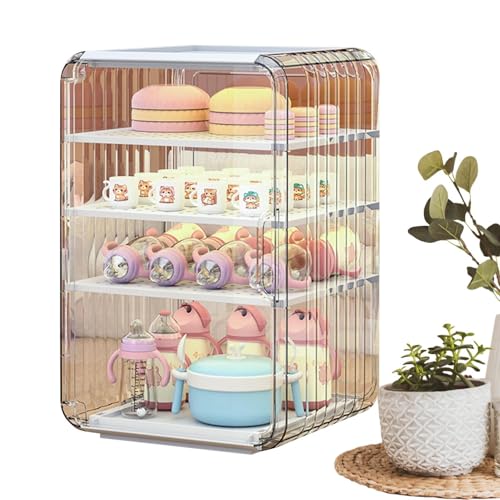 -Besteck Organizer - Baby Flaschenlagerständer, staubdichtes vertikaler Tassenhalter | Pantry Closet Nurseries Tisch Organizer, überdachtes Küchenbehältersystem mit Deckel für Schlafzimmerzi von LearnLyrics