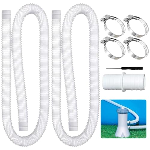 Bodenschlauch Pool Set - Flexibler Verbindungsschlauch Wasser, Poolschlauch Adapter Klammer | Schwimmbad Verbindungsschlauch Ersatzteil, Schlauchsystem für Spa Wasserfall Handabsaugung Reinigung von LearnLyrics
