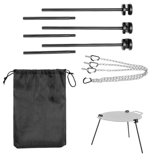 Camping Pot Stand - Stativkochregal, Außenkochhalter | Tragbare Topfunterstützung Für Wandergrill, Stabiles Kochwerkzeug Für Rucksackpicknick -Abenteuer, Feuerständer Für Camp Fire Zuzubereit Camping Pot Stand - Stativkochregal, Außenkochhalter | Tragbare Topfunterstützung Für Wandergrill, Stabiles Kochwerkzeug Für Rucksackpicknick -Abenteuer, Feuerständer Für Camp Fire Zuzubereit von LearnLyrics