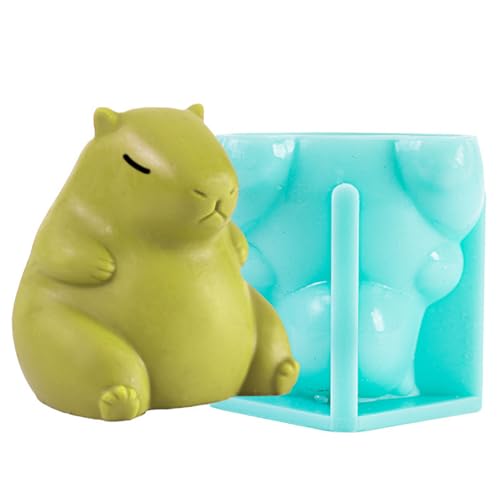 Capybara Silikonform – Eiscreme-Tier-Tablett, Mousse-Kuchenform-Set, kreatives Backdekorationswerkzeug, detaillierte, flexible Formen in Lebensmittelqualität mit niedlichem Design für Kerzen von LearnLyrics