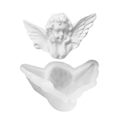 Cherub -Harzformen - künstlerische Kuchenform, Nicht -Tätigkeitsform -Tablett, wiederverwendbares Handwerksmuster | Handgefertigte Skulpturenerstellung, elegantes Dekorationsdesign mit einfacher Freis von LearnLyrics