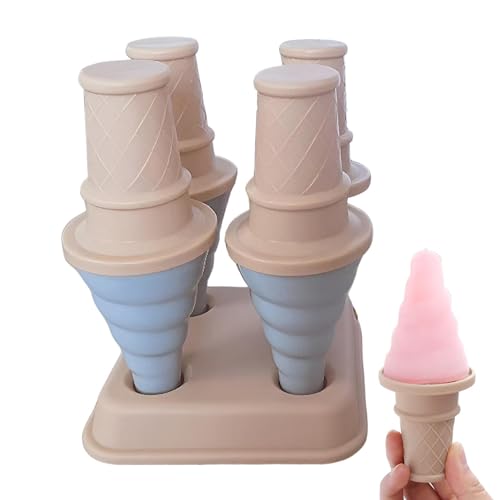 Eis-Pop-Formen, Eiscreme-Form - Eis-Eis am Stiel-Form - Leicht herausnehmbare Eisformen für Eis am Stiel, für Apfelmus, Säfte, Schokolade, Pürees von LearnLyrics