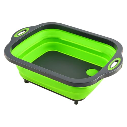 Faltbarer Waschkorb - Faltbare Geschirrspülwanne - Kompakte Reinigungswanne | Multifunktions-Schüssel Camping Utility Schneidebox für Reise und Reise von LearnLyrics