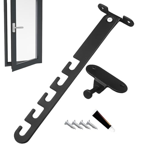 Fenstersicherungsriegel – Verstellbare Fenstersicherheitsverriegelung für Kindersicherung, Metallkonstruktion, einfach zu installierender Fensterbegrenzer für doppelt aufgehängtes Schiebeflügelfenster von LearnLyrics