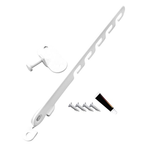 Fenstersicherungsriegel – Verstellbare Fenstersicherheitsverriegelung für Kindersicherung, Metallkonstruktion, einfach zu installierender Fensterbegrenzer für doppelt aufgehängtes Schiebeflügelfenster von LearnLyrics