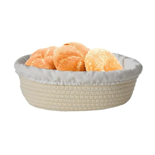 Gärkörbchen - Walfos® Rundes gärkorb zum brotbacken-Set, 100% natürlichem Rattan, inklusive Bäckermesser, Pinsel,Brot Gabel und Leinenbezug, Brot Gärkörbchen aus Naturrattan zum Brot backen, Brotkörbc von LearnLyrics