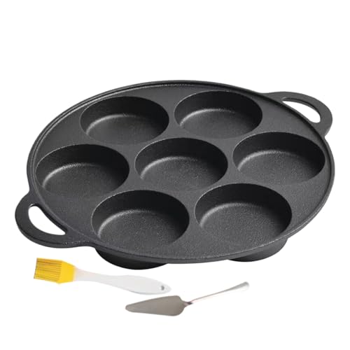 Gusseisen -Pfannkuchen - Fehlgeschlagener Nicht -Schicht -Eierofen | Nicht-Stick-Kochaccessoire für BBQ Breakfast Camping Crêpes Steak Pizza Grill Outdoor Fritting von LearnLyrics