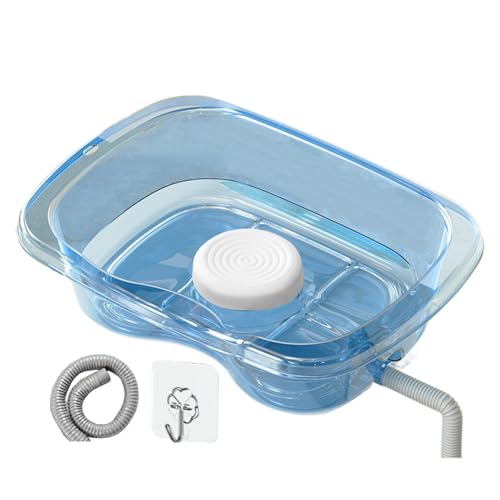 Haarwaschbecken – Tragbare Nackenstützschüssel, tiefe Spüle Shampoo-Tablett | ergonomisches Kurvendesign, Salon- -Thema, verstellbarer Neigungswinkel, leichte Auslaufschutz-Funktion, bequemer von LearnLyrics