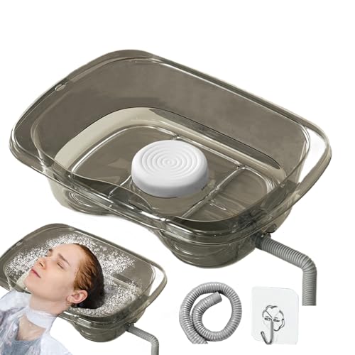 Haarwaschbecken – Tragbare Nackenstützschüssel, tiefe Spüle Shampoo-Tablett | ergonomisches Kurvendesign, Salon- -Thema, verstellbarer Neigungswinkel, leichte Auslaufschutz-Funktion, bequemer von LearnLyrics
