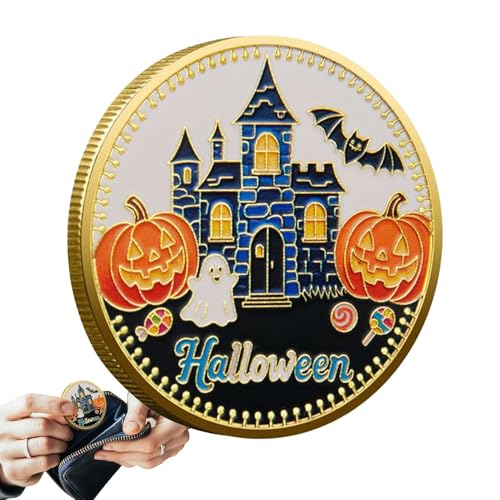 Halloween-Gedenkmünze, Kürbis-Laterne, Halloween-Thema, für Tisch, Schaufenster, Kabinett, Amateure, Sammler, Partys Halloween-Gedenkmünze, Kürbis-Laterne, Halloween-Thema, für Tisch, Schaufenster, Kabinett, Amateure, Sammler, Partys von LearnLyrics