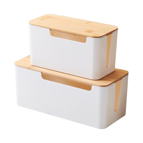 Kabel-Organizer-Box, Kabelbox-Organizer, Kabel-Organizer-Box - 2X Datenkabel-Organizer-Aufbewahrungsbox - Kabel verstecken, Heimdekoration mit Kabelausschnitt für Computer-Router, Steckdosenleisten, Kabel-Organizer-Box, Kabelbox-Organizer, Kabel-Organizer-Box - 2X Datenkabel-Organizer-Aufbewahrungsbox - Kabel verstecken, Heimdekoration mit Kabelausschnitt für Computer-Router, Steckdosenleisten, von LearnLyrics