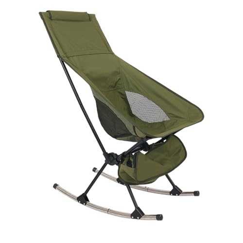 Klappbarer Schaukelstuhl – dekorativer und funktionaler Schaukelsitz, kompakter tragbarer Stuhl | zusammenklappbarer Outdoor-Rocker Neuheit, komfortables gepolstertes Design, schwerer Stahlrahmen von LearnLyrics