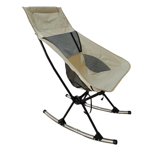 Klappbarer Schaukelstuhl – funktioneller tragbarer Outdoor-Wippstuhl, leichter Campingstuhl, spezieller faltbarer Reise-Schaukelsitz, Stahlrahmen, bequemes gepolstertes Design, einfacher Transport und von LearnLyrics