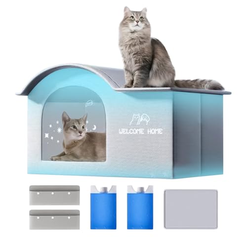 Kühlendes Katzenhaus – atmungsaktives Katzenzelt, kühler, isolierter Schutz | UV-blockierende Mesh-Paneele, tragbares Design, faltbar, Kühlversteck, Sommer-Tönungszelt Kühlendes Katzenhaus – atmungsaktives Katzenzelt, kühler, isolierter Schutz | UV-blockierende Mesh-Paneele, tragbares Design, faltbar, Kühlversteck, Sommer-Tönungszelt von LearnLyrics