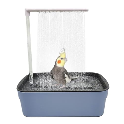 LearnLyrics Bird Duschwanne - Wasserfluss Design, Quellbox, elektrisches Zubehör, Haustierbad | USB Electric Bird Dusche Automatisch Tina Runbrupculierte Wasser Safe Badezimmerlösung von LearnLyrics