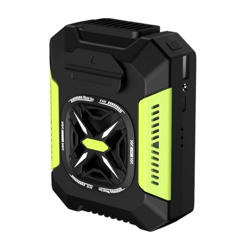 LearnLyrics Hüftclip Ventilator | Gürtelclip Ventilator - 4 Geschwindigkeitsstufen 4000mAh Akku Kühlgerät Für Damen Outdoor Freizeit Wandern Camping von LearnLyrics