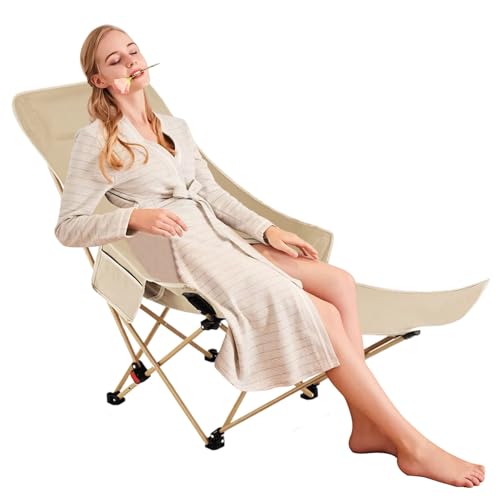 LearnLyrics Klappbarer Campingstuhl,Faltbarer Gartenstuhl | Höhenverstellbare Leichte Sitzliege Ergonomischer Campinghocker Für Erwachsene Im Garten Am von LearnLyrics