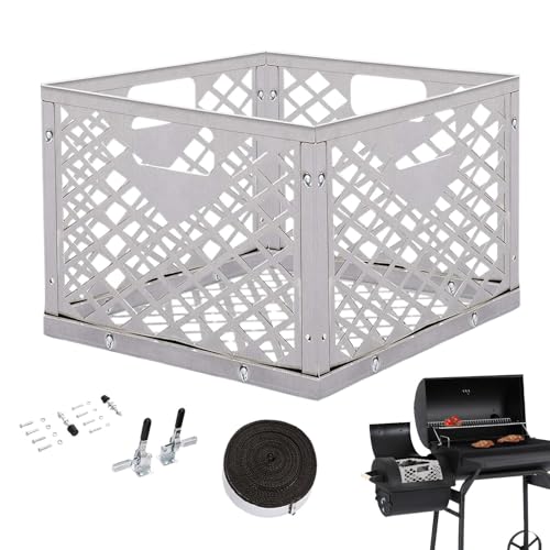 LearnLyrics Mod Kit für Smoker - BBQ Offset Smoker Mod Kit | Mod Tool mit Kohlekorb Smoker Zubehör Dichtung für Grill von LearnLyrics