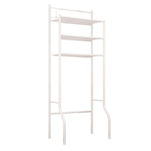 LearnLyrics Organizer - Weißer Stehtoilettenregal, Platzsparhalter, Innenraumständer, zuverlässiges Lagerstück mit praktischem Build -Stil | Bad Organizer für Wohnungswohnheimwohnheit Raumschlepp von LearnLyrics