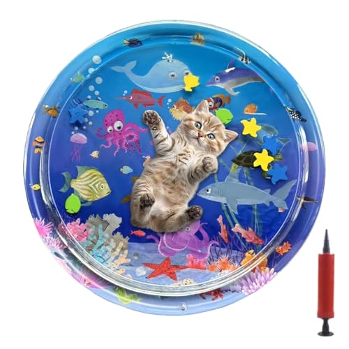 Sensorische Wassermatte für Katzen – Wasser für Katzen, Bett und Tierspiel – kühlendes Bett für warme, für Sofa, Balkon, Hof, kleine bis große Rassen Sensorische Wassermatte für Katzen – Wasser für Katzen, Bett und Tierspiel – kühlendes Bett für warme, für Sofa, Balkon, Hof, kleine bis große Rassen von LearnLyrics