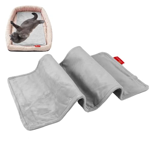 LearnLyrics Tragbare Heizdecke | Wasserdichtes Beheiztes Katzenbett | Aufladbare wasserdichte 58x28 cm Matte | Für Haustiere Welpen Kleine Hunde Wohnungskatzen Kätzchen Für Reise Kaltes Wetter Winter von LearnLyrics