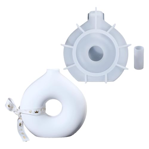 LearnLyrics Vasen-Silikonform | Donut-Form, Beton-Vasen-Form, Epoxidharz-Form, Kunsthandwerk, Display-Ornament-Formen für die Herstellung von Blumentöpfen von LearnLyrics