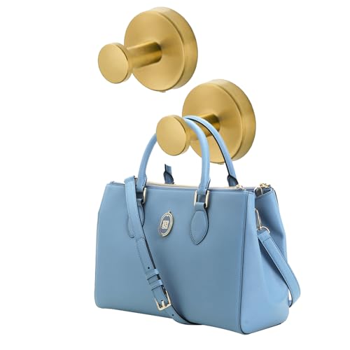 LearnLyrics Wandhaken Handtuchhalter Set - 2 Stück Edelstahl Badhaken Modern, Robuste Mehrzweckhaken | Haken für Badezimmer Küche Balkon, Handtuchhaken für Kleidung Mäntel Taschen Alltagsgegenstände von LearnLyrics