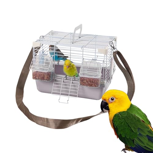 Leichte Papageienhütte – Vogelhütte | Haustier-Tragetasche | Kompakte Flügelfreundbox | Transport mit Griff, Tablett für einfache Reinigung, Käfig für -Reisen und Kleintier-Urlaubsabenteuer von LearnLyrics