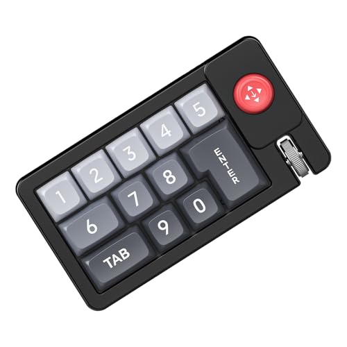 Mechanische -Makro-Tastatur – RGB-Einhand-Tastatur, Kabelgebundener programmierbarer Nummernblock | Hot-Swap-fähiges Tastenlayout mit Joystick-Steuerung für Grafikdesign am Arbeitsplatz und von LearnLyrics