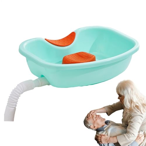 Mobile Salon-Spüle – Aufblasbare Shampoo-Schüssel, tragbare Haarwaschstation, auslaufsicheres Design, tiefe Konditionierungsschale, Nachttisch-Haarwäsche, kompatible persönliche Hygiene-Unterstützung von LearnLyrics