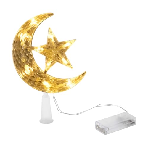 Mond- und Sternenbaumspitze – Mond-Weihnachtsbaumspitze | Weihnachtsbaumschmuck mit Stern und Mond, Baumschmuck für Weihnachtsfeier, Heimdekoration und Präse Mond- und Sternenbaumspitze – Mond-Weihnachtsbaumspitze | Weihnachtsbaumschmuck mit Stern und Mond, Baumschmuck für Weihnachtsfeier, Heimdekoration und Präse von LearnLyrics