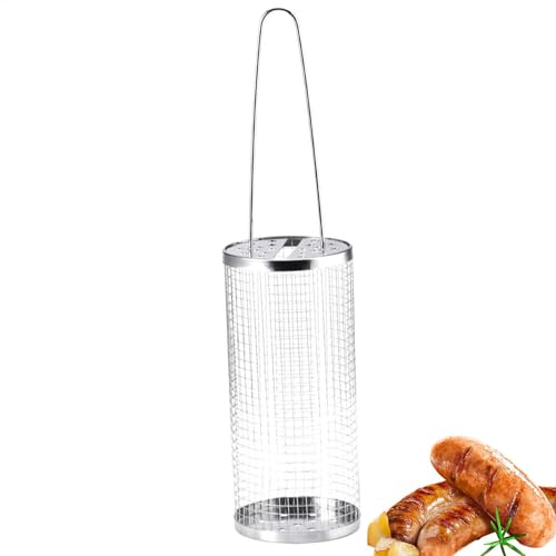 Rolling BBQ Cage - 360° drehbarer Grillkorb Zylinder, rund drehbares Grillnetz Rohr | Edelstahl Grillrohre Korb, Stahl Abnehmbarer Camping Grillkorb für Outdoor Rolling BBQ Cage - 360° drehbarer Grillkorb Zylinder, rund drehbares Grillnetz Rohr | Edelstahl Grillrohre Korb, Stahl Abnehmbarer Camping Grillkorb für Outdoor von LearnLyrics