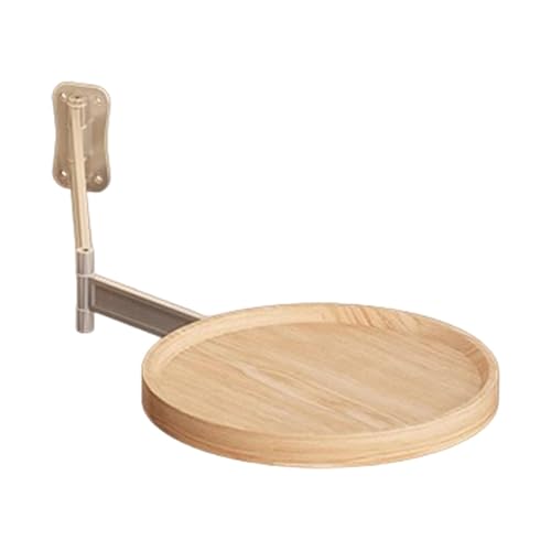 Runder Tisch montiert | Wohnzimmerschreibtisch | Couchtisch drehbar 180 °, klappbar, moderner Wandschreibtisch für das Bett neben der Küche zu Hause von LearnLyrics