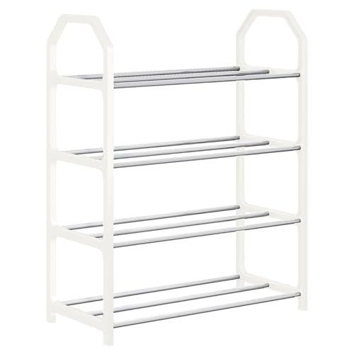 Schuhregal - Schuhablage Für Den Flur, Stabiler Schuhschrank | 4-Stöckig, Ausziehbar, Platzsparendes Schuhregal, Stabiles Metallregal Für Den Eingangsbereich Platzsparende Aufbewahrung, Schuhregal Schuhregal - Schuhablage Für Den Flur, Stabiler Schuhschrank | 4-Stöckig, Ausziehbar, Platzsparendes Schuhregal, Stabiles Metallregal Für Den Eingangsbereich Platzsparende Aufbewahrung, Schuhregal von LearnLyrics