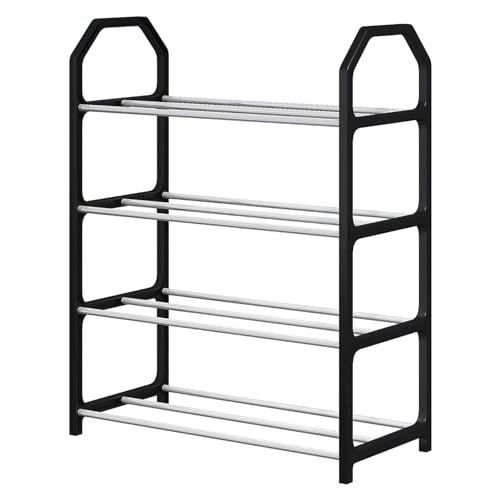 Schuhregal - Schuhregal Für Den Eingangsbereich, Robuster Schuhschrank | 4-Stöckiges, Ausziehbares, Platzsparendes Schuhregal, Stabiles Metallregal Für Platzsparende Aufbewahrung, Schuhregal Schuhregal - Schuhregal Für Den Eingangsbereich, Robuster Schuhschrank | 4-Stöckiges, Ausziehbares, Platzsparendes Schuhregal, Stabiles Metallregal Für Platzsparende Aufbewahrung, Schuhregal von LearnLyrics